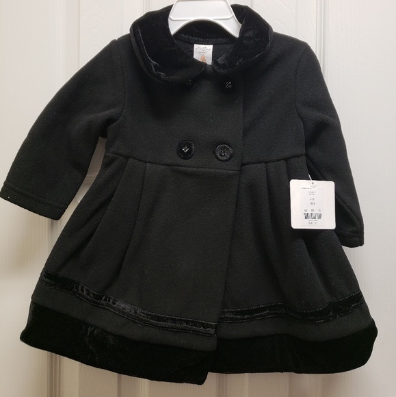 Starting Out Other - Starting Out Black Coat with Faux Fur